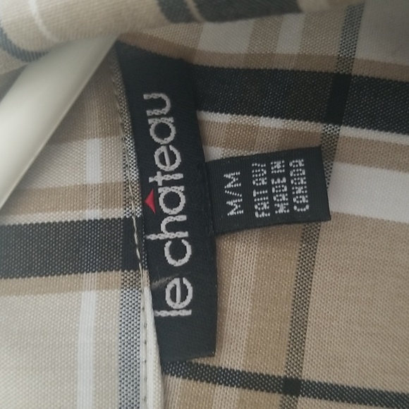 Le Chateau Black and Tan Plaid Dress - Picture 5 of 5